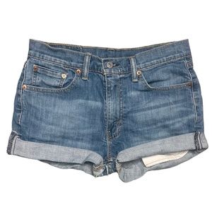 Levi’s 514 denim jean fold over hem shorts